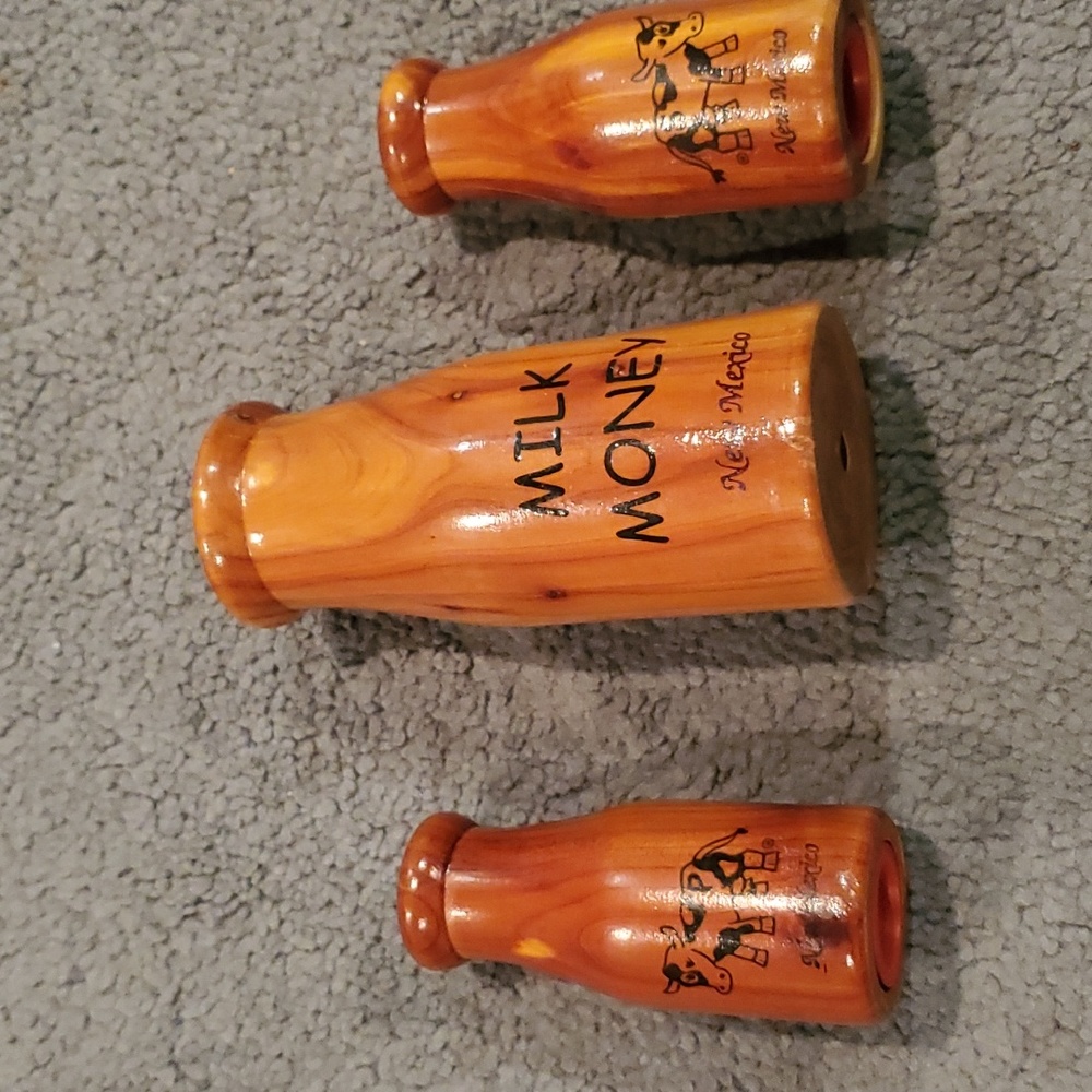 New Mexico salt and pepper shaker with milk money piggy bank